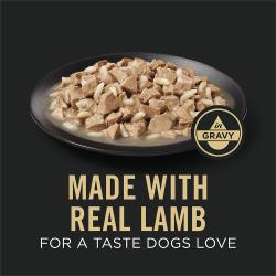 Purina Pro Plan Sensitive Skin and Stomach wet dog food is made with real lamb