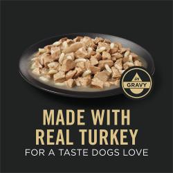 Purina Pro Plan Sensitive Skin and Stomach wet dog food is made with real turkey
