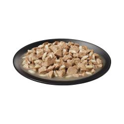 Purina Pro Plan Sensitive Skin and Stomach wet dog food on a plate