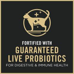 Purina Pro Plan Complete Essentials está fortificado con probióticos vivos garantizados.