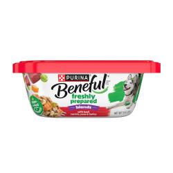 Beneful Freshly Prepared Blends res zanahorias chícharos cebada sobre