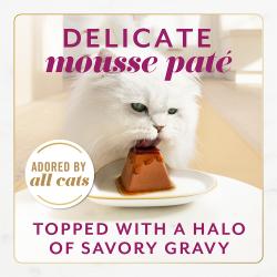 Delicate mousse pate - topped with a halo of savory gravy