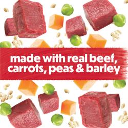 made with real beef carrots peas and barley