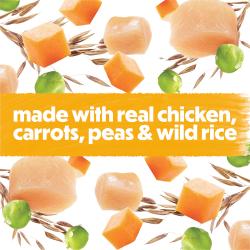 made with real chicken carrots and peas