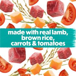 made with real lamb brown rice and tomatoes