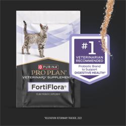 Pro Plan Veterinary Supplements FortiFlora Feline Health Supplement is veterinarian recommended.