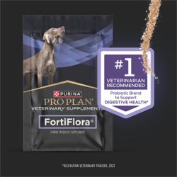 Pro Plan Veterinary Supplements FortiFlora Canine Health Supplement is veterinarian recommended.