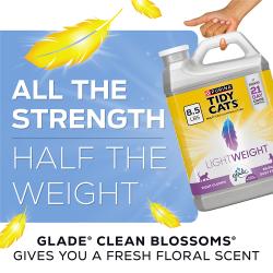 All the strength, half the weight. Glade Clean Blossoms gives you a fresh floral scent