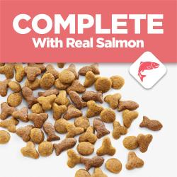 complete with real salmon