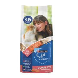 Purina cat chow complete with real salmon package