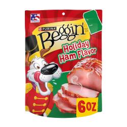 beggin' holiday ham flavor dog treats package