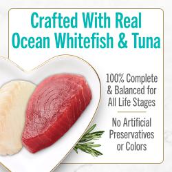 crafted with real ocean whitefish & tuna