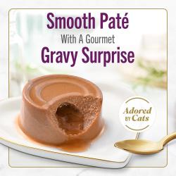 Smooth pate with a gourmet gravy surprise