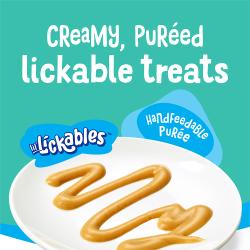 Friskies lil Lickables are creamy, pureed lickable cat treats.