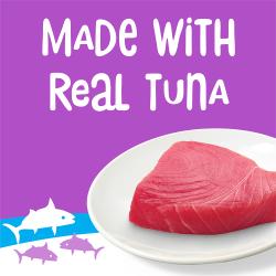 Friskies lil Lickables cat treats are made with real tuna.