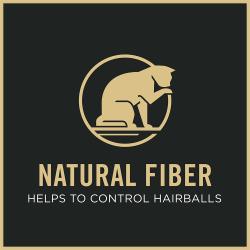 Pro Plan Adult Indoor Hairball dry cat food has natural fiber that helps to control hairballs.