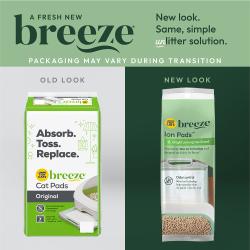 New look for Tidy Cats Breeze Bright Lemongrass Scent Ion Pads Refill. Packaging may vary during transition.