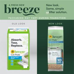 New look for Tidy Cats Breeze Clean Linen Scent Ion Pads Refill. Packaging may vary during transition.