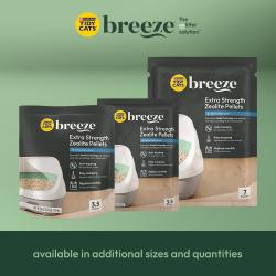 Pellets de zeolita Tidy Cats Breeze Active Clean Scent Extra Fuerza disponibles en tamaños y cantidades adicionales.