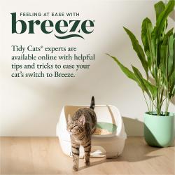 Feeling at ease with Breeze. Tidy Cats experts are available online with helpful tips and tricks to ease your cat's switch to Breeze.