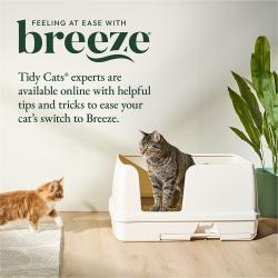 Feeling at ease with Breeze. Tidy Cats experts are available online with helpful tips and tricks to ease your cat's switch to Breeze.