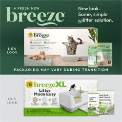 New look for Tidy Cats Breeze XL Litter Box System. Packaging may vary during transition.