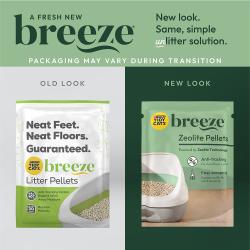 Nueva imagen para la recarga de pellets de zeolita Tidy Cats Breeze. El empaque puede variar durante la transición.