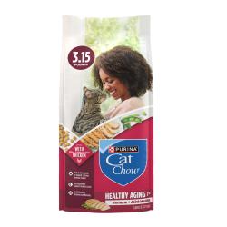 A bag of Purina Cat Chow Healthy Aging 7+ Immune and Joint Health
