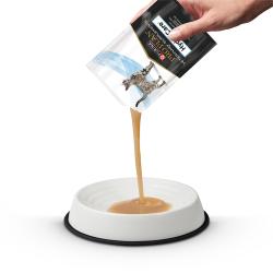 Pro Plan Veterinary Supplements Hydra Care cat supplement poured into a bowl.