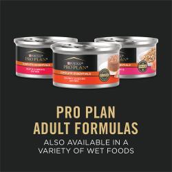 Las fórmulas para adultos Pro Plan Complete Essentials también están disponibles en una variedad de alimentos húmedos.