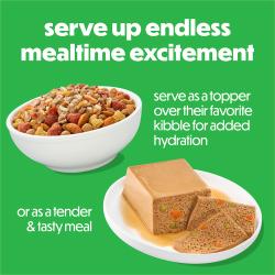 Beneful Freshly Prepared Classics Cena de Pollo, sirve para ofrecer una emoción interminable en las comidas. Vierte sobre su croqueta favorita para añadir hidratación o como una comida con salsa y sustanciosa.