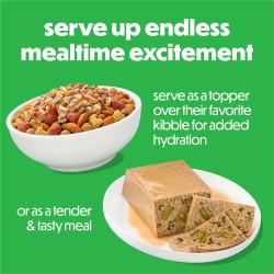 Beneful Freshly Prepared Classics Salmon Dinner, serve up endless mealtime excitement. Pour on top of their favorite kibble for added hydration or as a sauced and hearty meal.