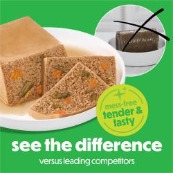 See the difference versus leading competitors. Mess-free tender and tasty.