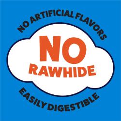 No rawhide, no artificial flavors, easily digestible