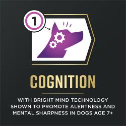 Pro Plan AdvantEDGE dog food is made with Bright Mind technology shown to promote alertness and mental sharpness