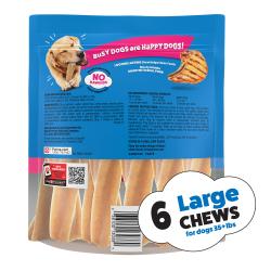 Busy Bone Original Large Chews Dog Treats back of pouch