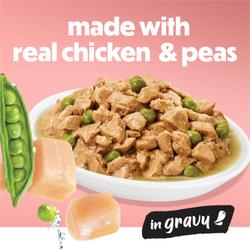 Made with real chicken and peas.