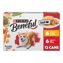 Purina Beneful With Chicken or Beef Wet Dog Food Variety Pack of 12