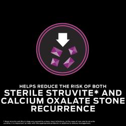 Purina Pro Plan Veterinary Diets UR helps reduce the risk of both sterile struvite and calcium oxalate stone recurrence.