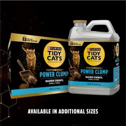 Two different Tidy Cats Performance Plus Power Clump Scented Clumping Multi Cat Litter sizes.