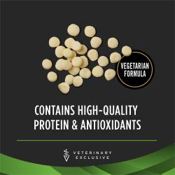 Pro Plan Veterinary Diets HA vegetarian dog food contains high quality protein and antioxidants.