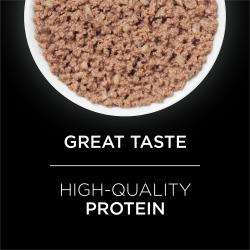El alimento húmedo para gatos Pro Plan Veterinary Diets UR Urinary St/Ox contiene proteína de alta calidad y excelente sabor.