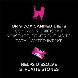 El alimento húmedo para gatos Pro Plan Veterinary Diets UR Urinary St/Ox contiene un nivel significativo de humedad que contribuye a la hidratación.