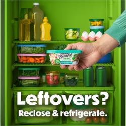 ¿Sobras? Vuelve a cerrar y refrigera.