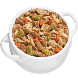 Producto Purina tarrinas recién preparadas pollo cocido a fuego lento.