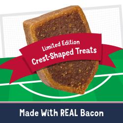 Close up of limited edition crest-shaped treats.