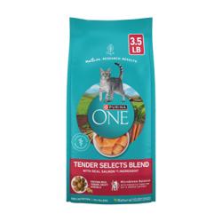 purina one tender selects blend dry cat food
