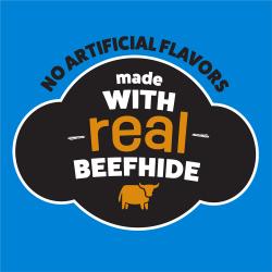 Purina Busy Chewnola dog chews are made with real beefhide and have no artificial flavors.