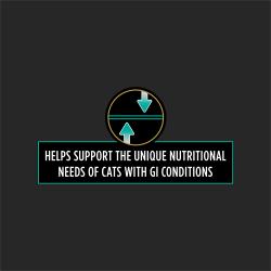 Ícono que ilustra el apoyo nutricional para gatos con afecciones gastrointestinales.