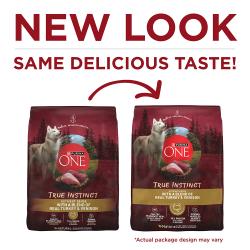 Purina ONE True Instinct con una Mezcla de Pavo Real y Venado Alimento para Perros tiene una nueva imagen con el mismo delicioso sabor.